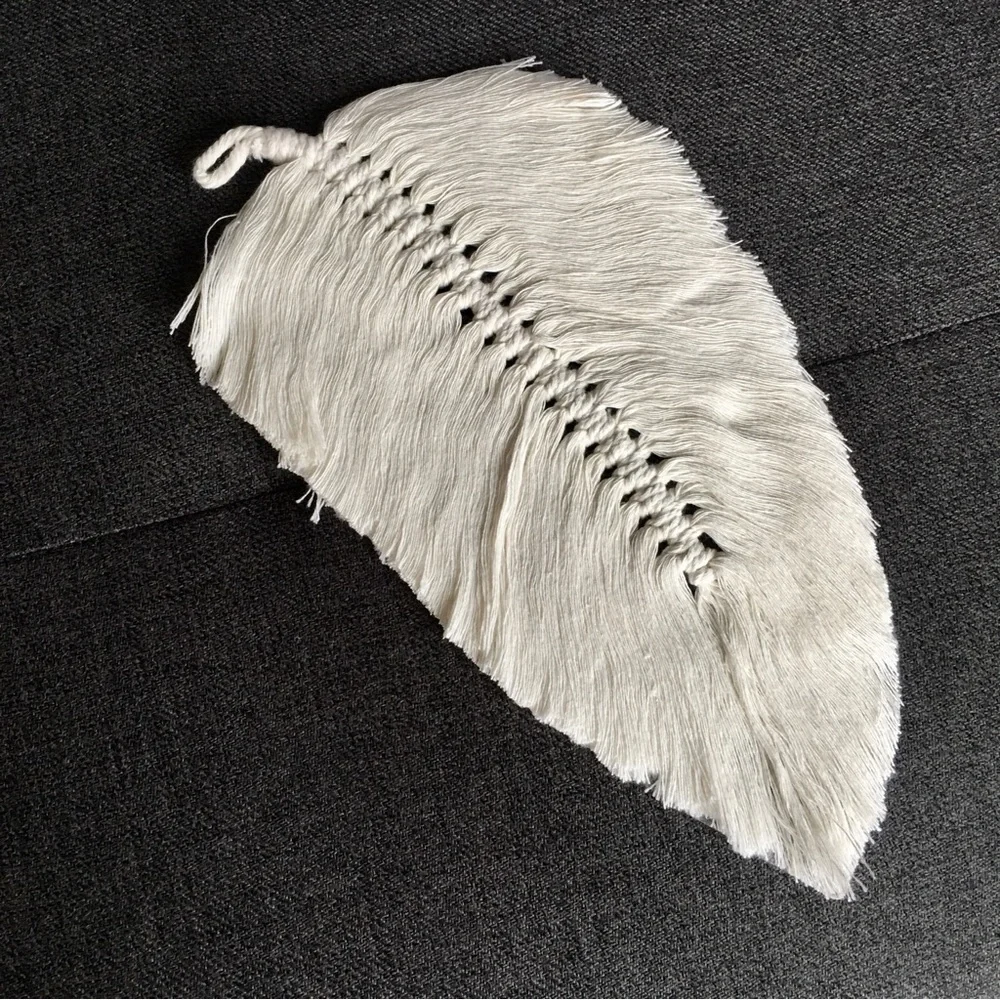 Bohemian, Macrame, Leaf Wall Home Decor, Ivory